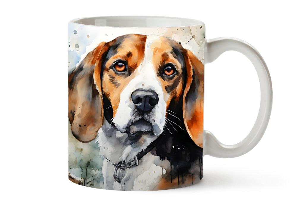 11-oz & 15-oz Mug ~ Beagle Dog ~ Watercolor 1-Suzzel