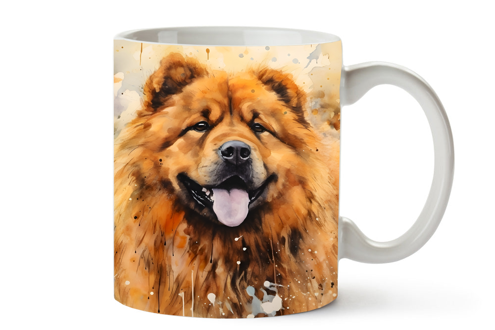 11-oz & 15-oz Mug ~ Chow Dog ~ Watercolor 3-Suzzel