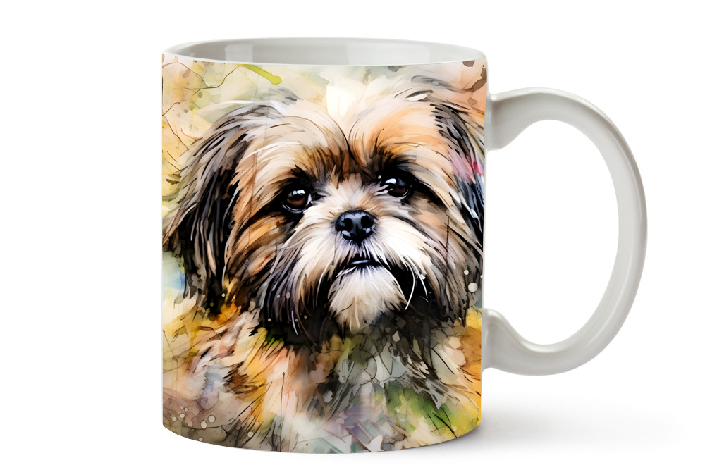 11-oz & 15-oz Mug ~ Shih Tzu Dog ~ Watercolor 7-Suzzel