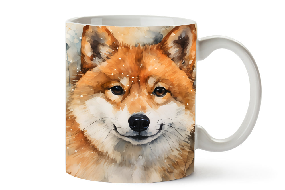 11-oz & 15-oz Mug ~ Shiba Inu Dog ~ Watercolor 6-Suzzel